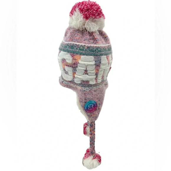 NWT Robin Ruth MICHIGAN FUZZY POM POM HAT - Picture 3 of 5